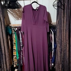 Purple 3/4 sleeve dress